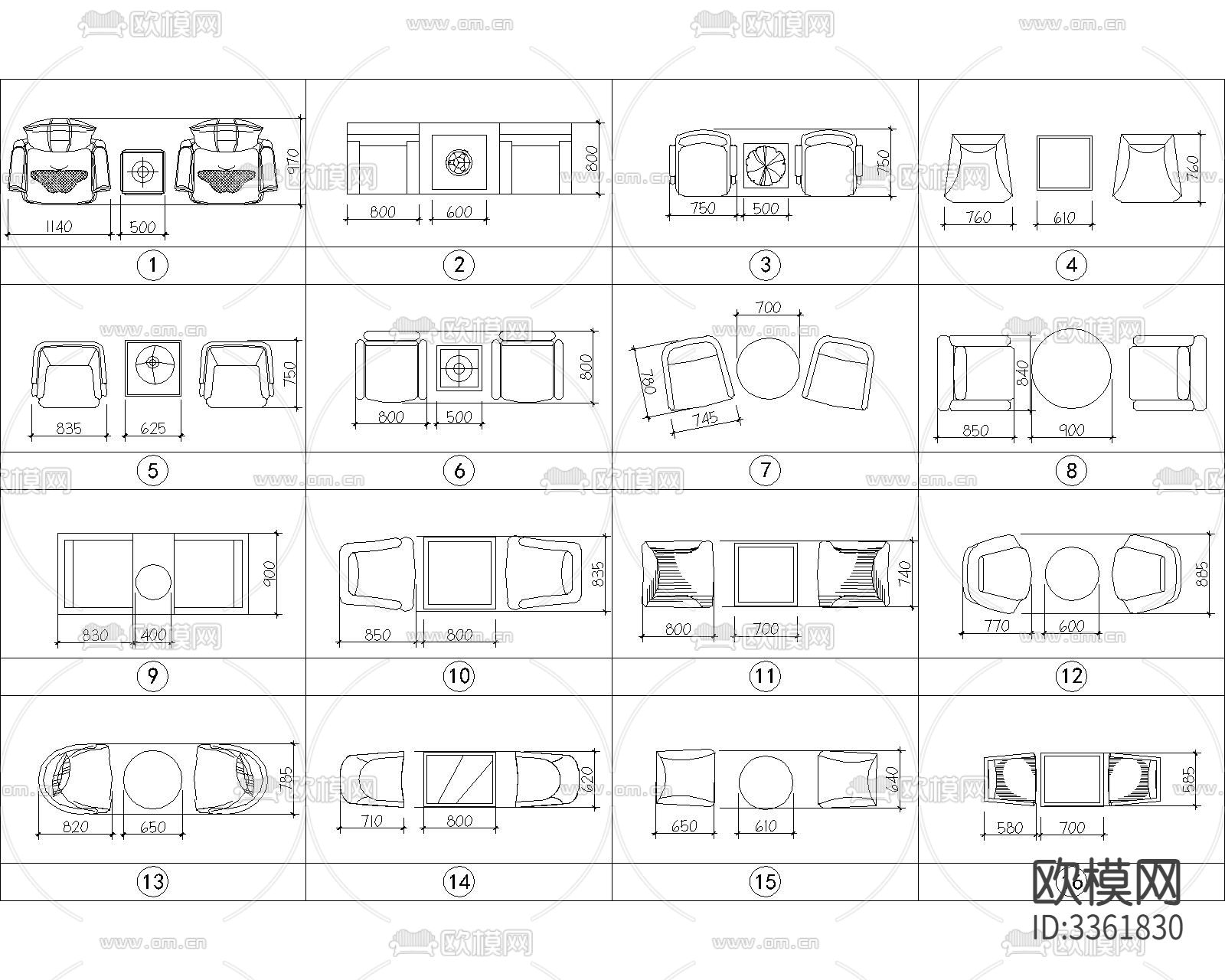 超全室内设计cad图库下载（渲染图3）