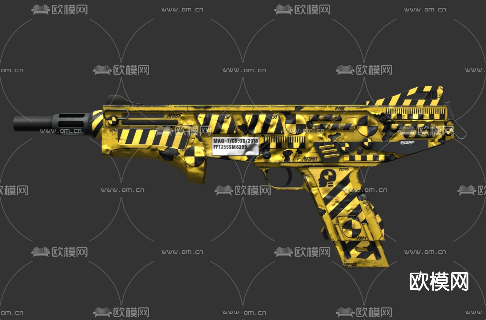 自动步枪 儿童玩具 玩具步枪su模型下载（渲染图2）