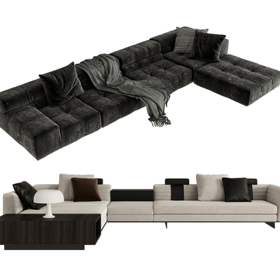  Minotti 多人沙发su模型 