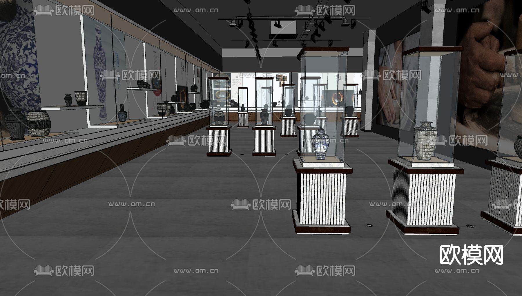 博物馆 展览馆su模型下载（渲染图1）