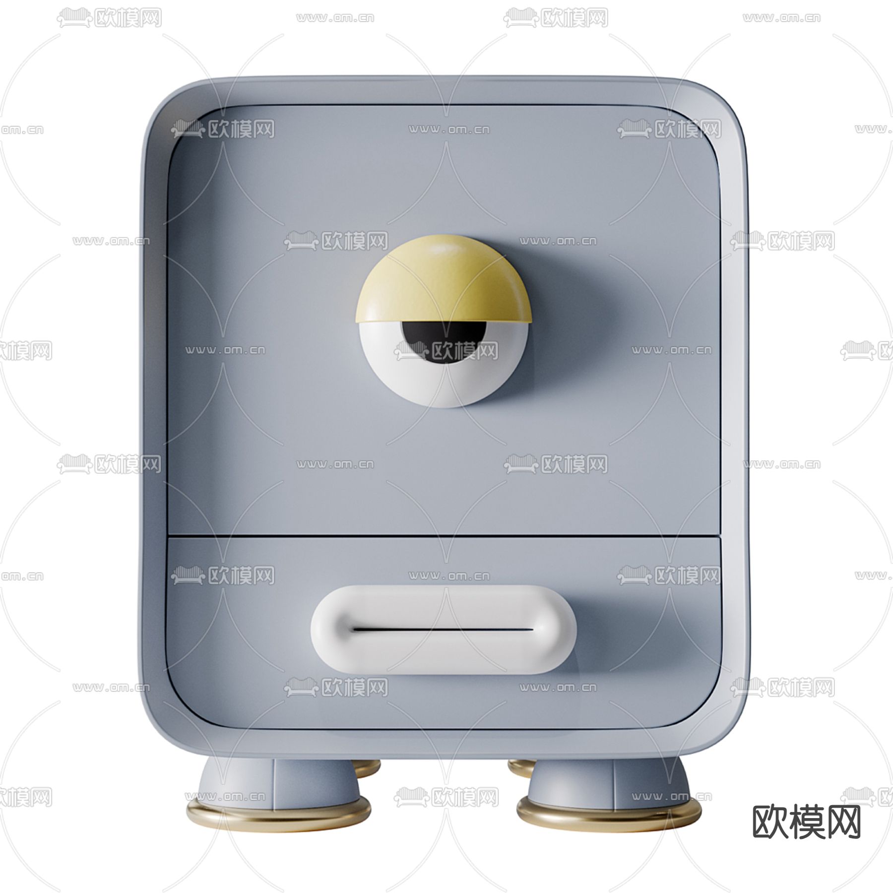 儿童床头柜3d模型下载（渲染图2）