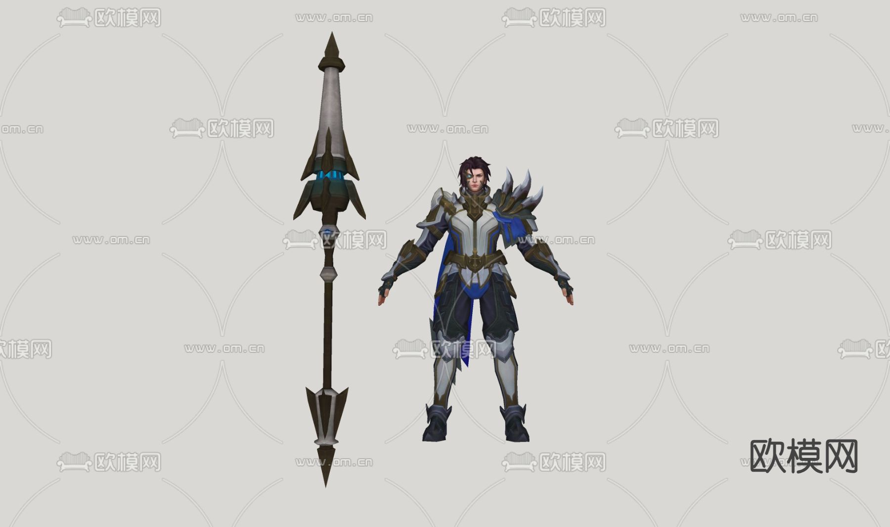 游戏人物su模型下载（渲染图4）