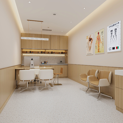  现代医院诊所 医务室su模型 