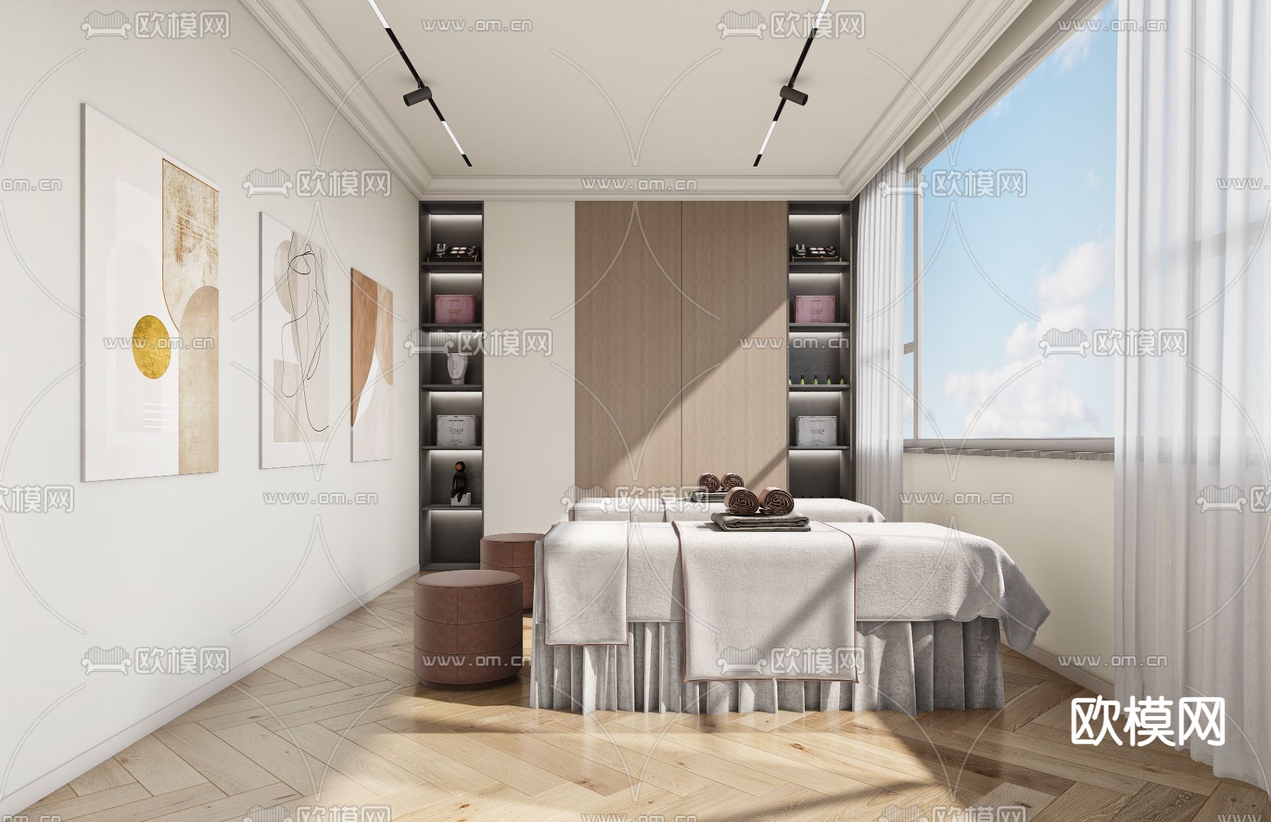 现代SPA 护理房 美容院3d模型下载