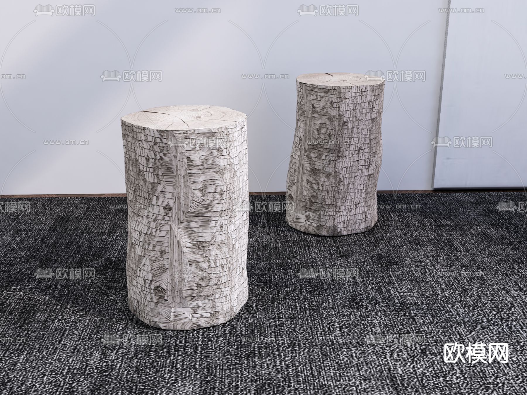 北欧凳子su模型下载（渲染图2）