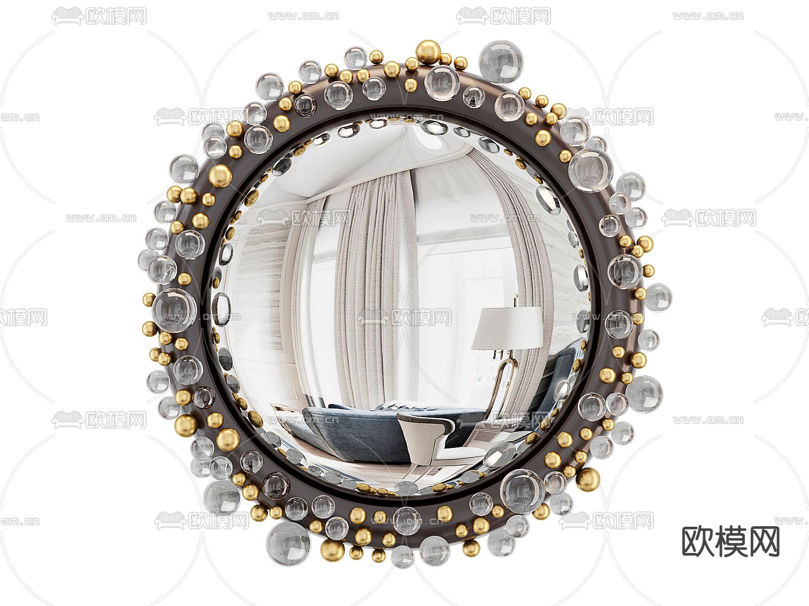 欧式镜子 装饰镜3d模型下载