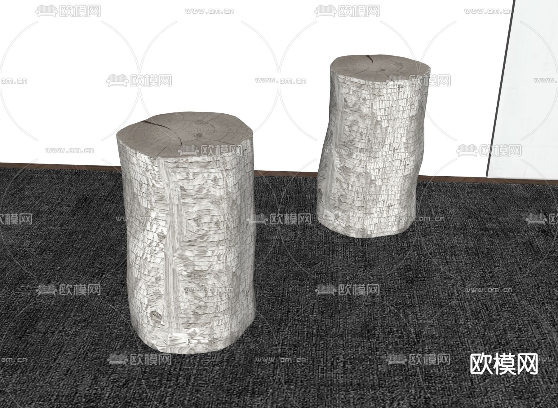 北欧凳子su模型下载（渲染图1）