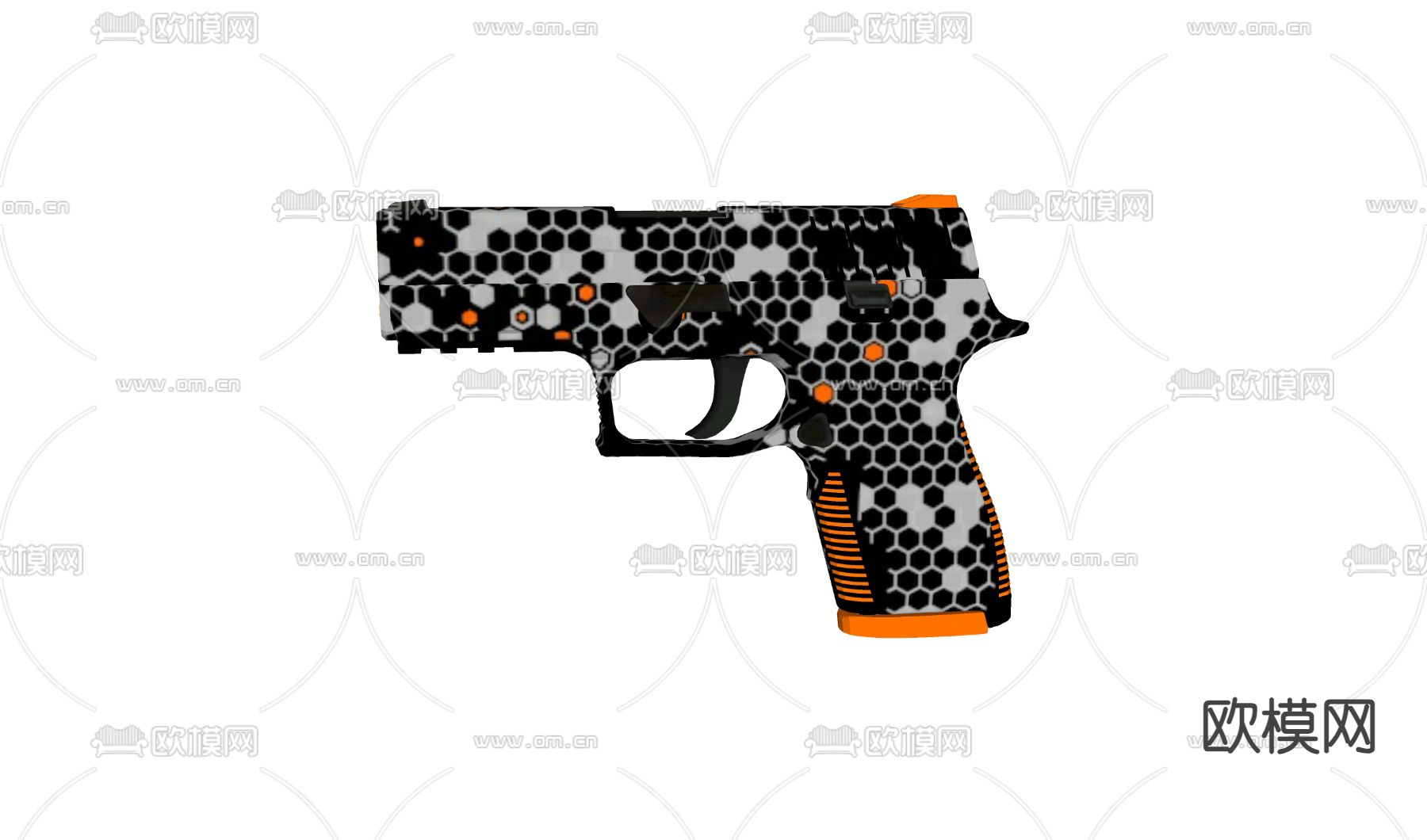 手枪玩具 儿童玩具su模型下载（渲染图1）