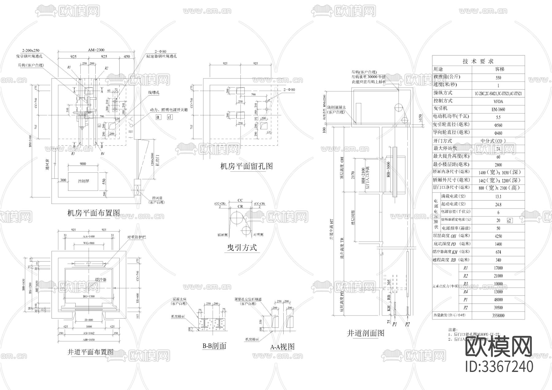 超全电梯·自动扶梯节点大样图下载（渲染图2）