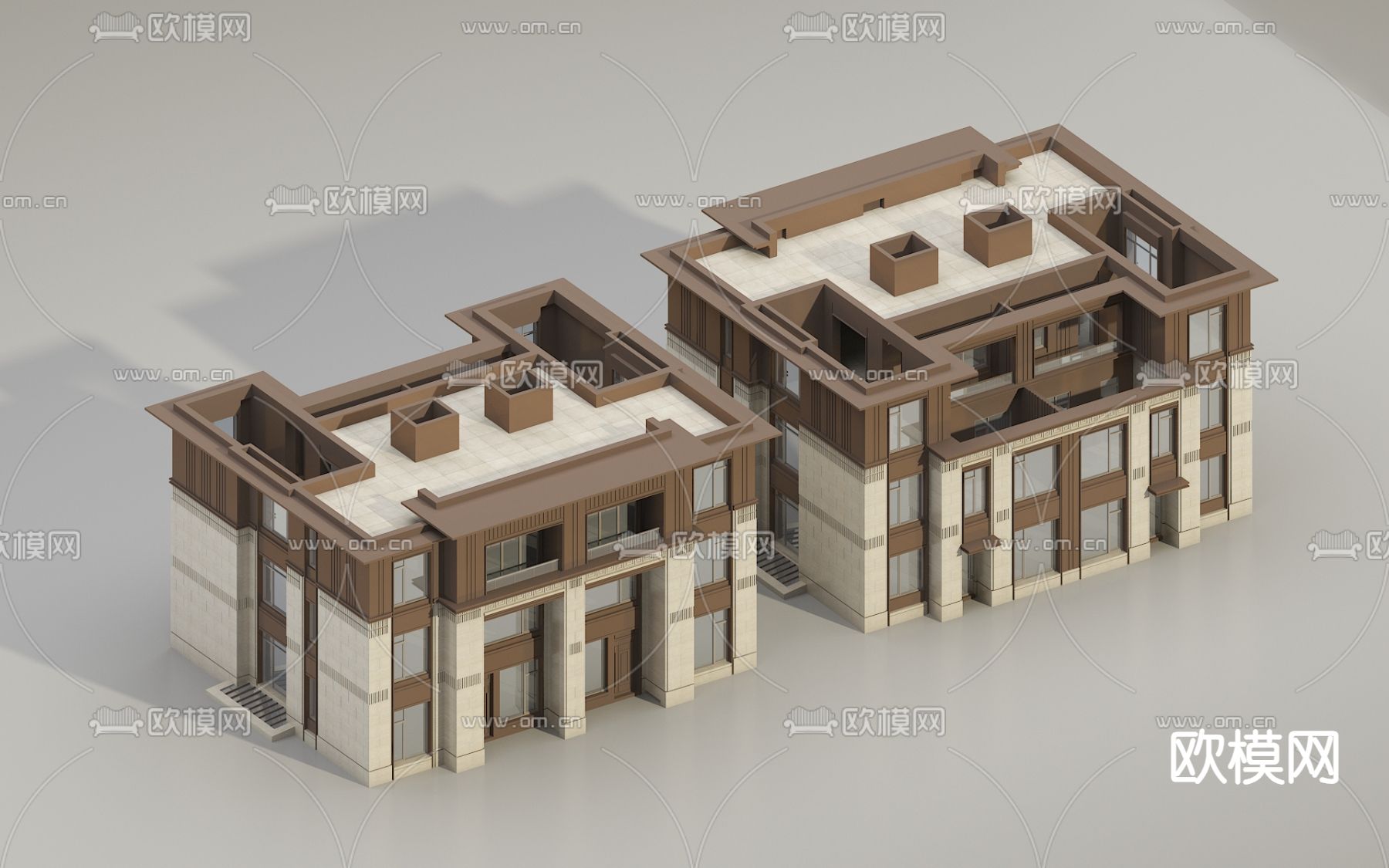 楼房 洋房 小区住宅3d模型下载
