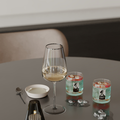  水杯 酒杯 蜡烛su模型 