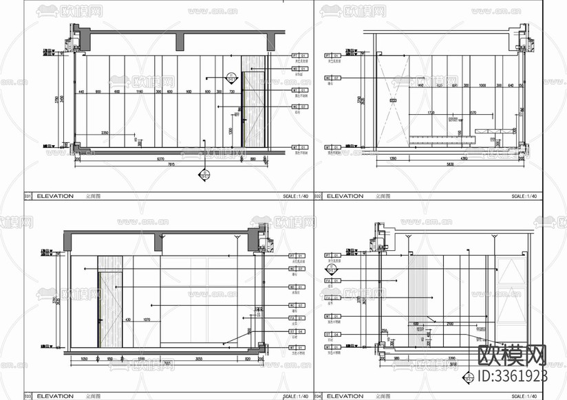 180㎡家裝大平層室內(nèi) 樣板間 私宅 大平層cad施工圖下載(渲染圖8)