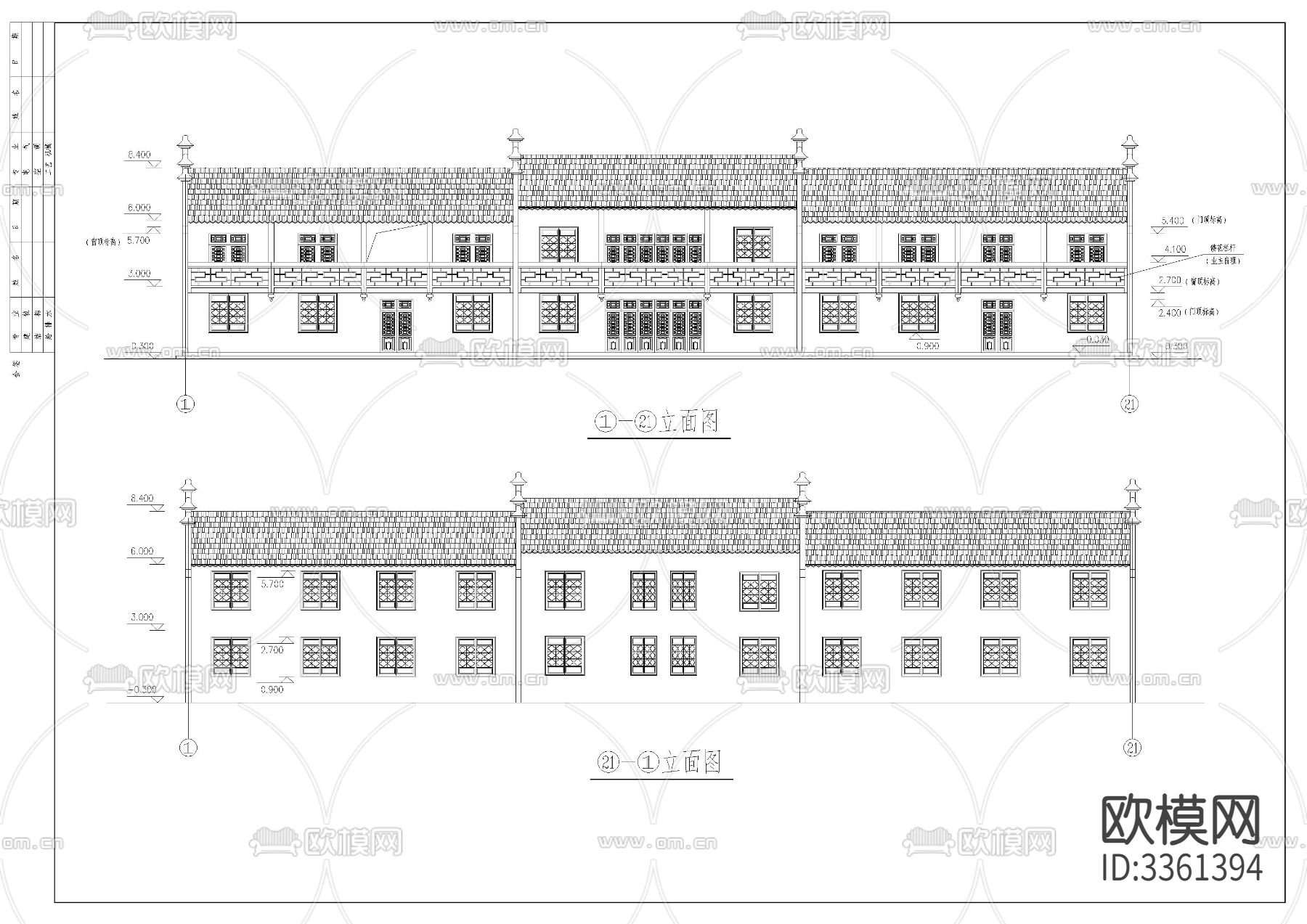办公楼CAD施工图下载（渲染图4）
