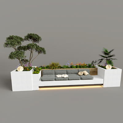  树池椅 户外椅 公共椅su模型 