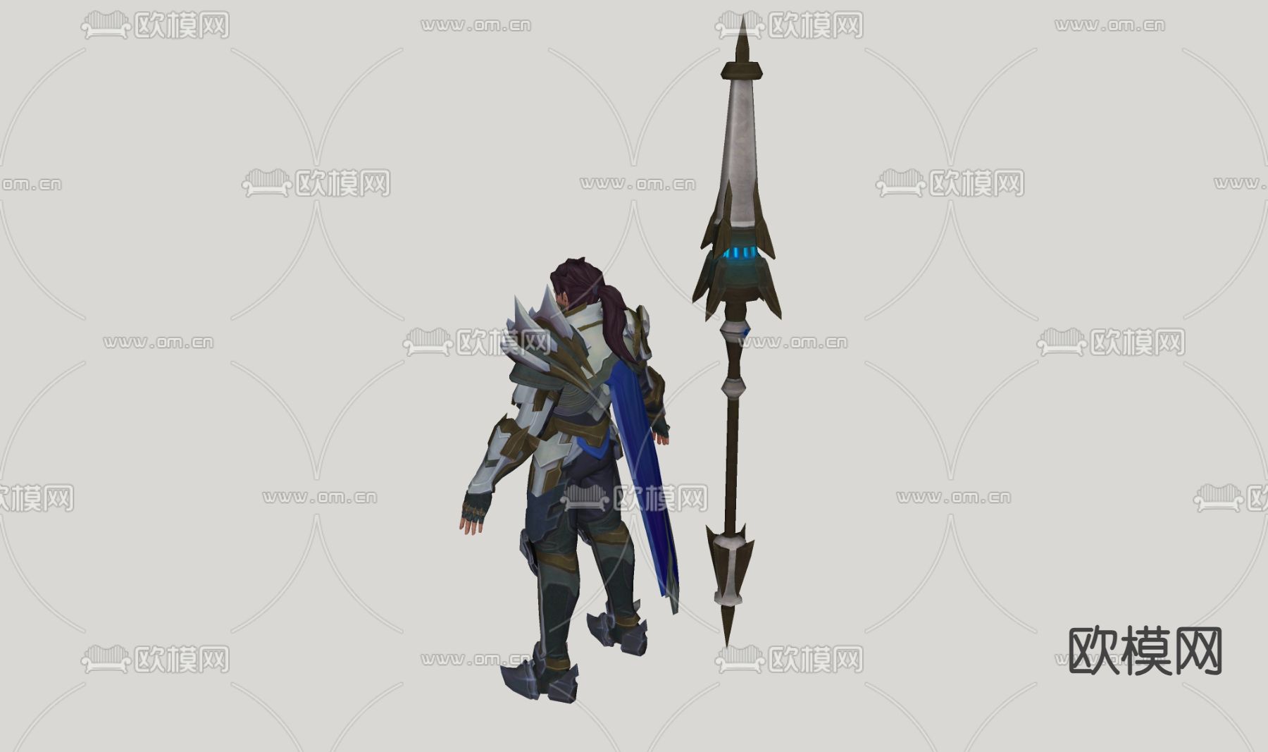 游戏人物su模型下载（渲染图2）