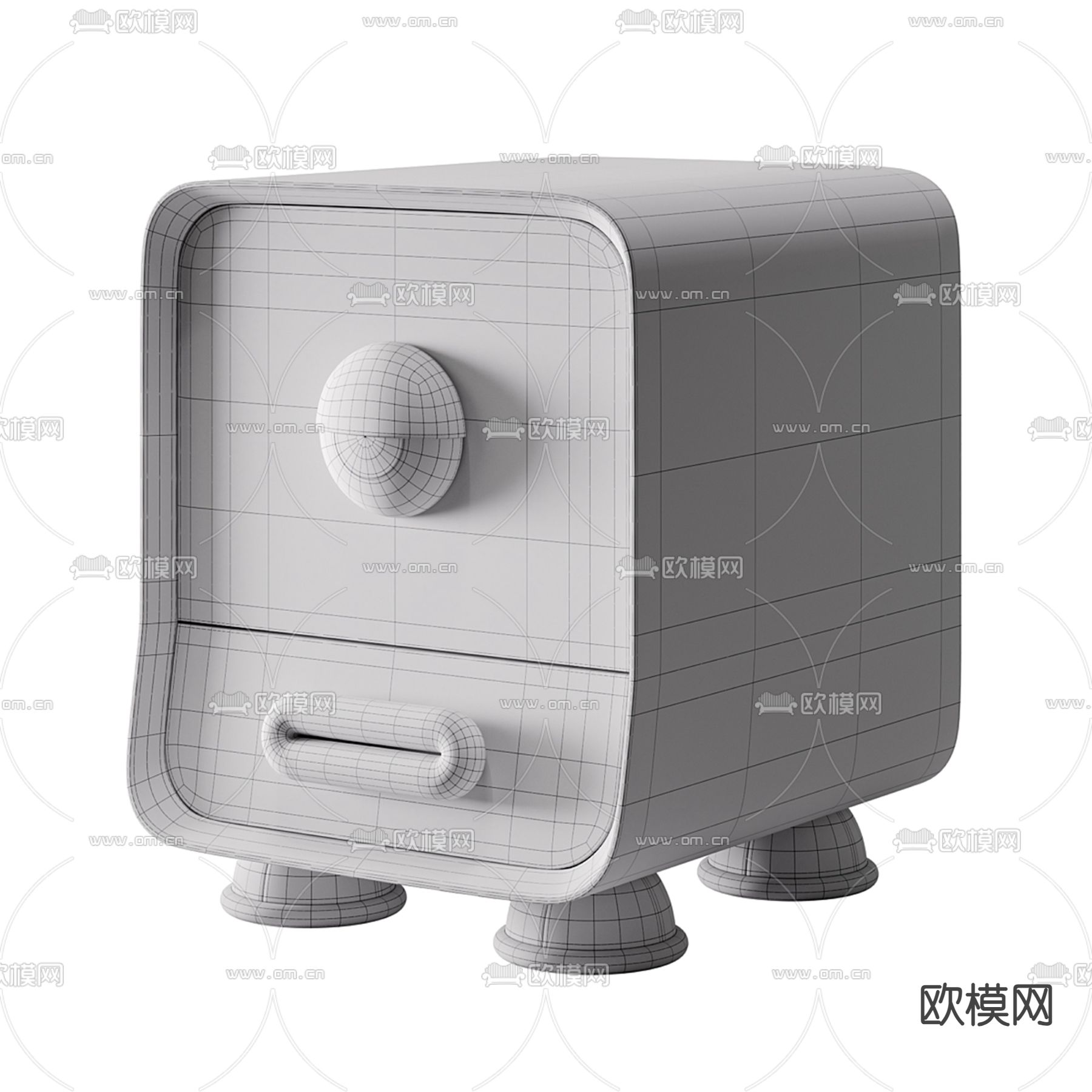 儿童床头柜3d模型下载（渲染图3）