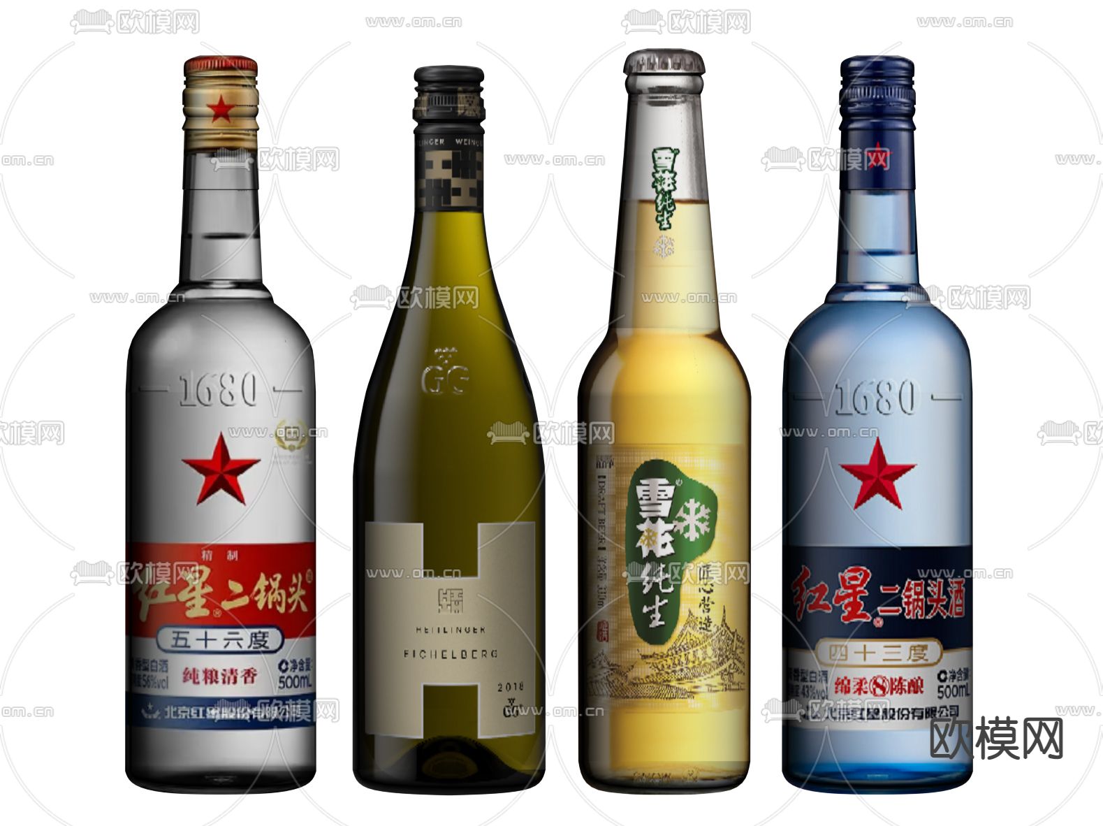啤酒 白酒su模型下载（渲染图2）