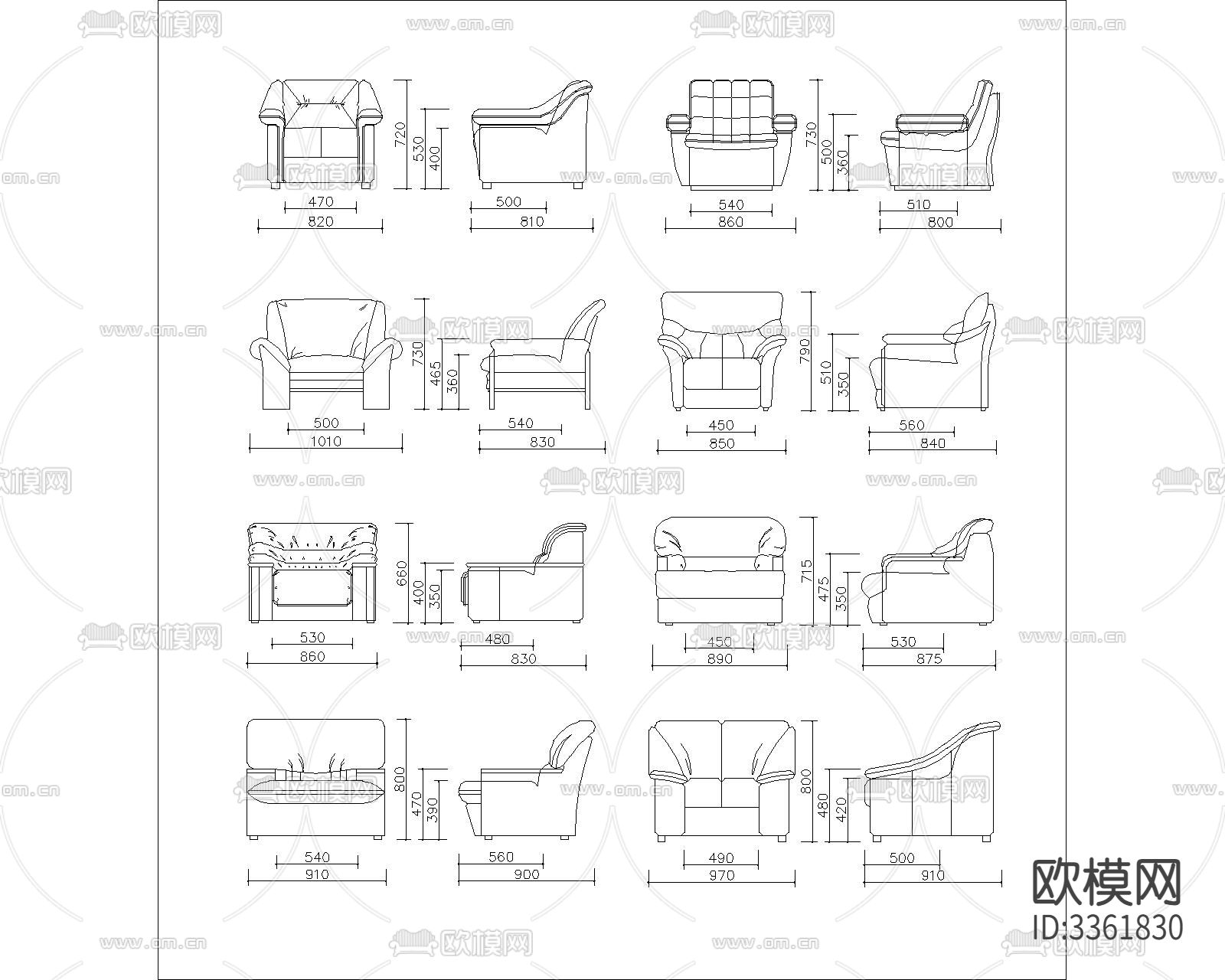 超全室内设计cad图库下载（渲染图5）