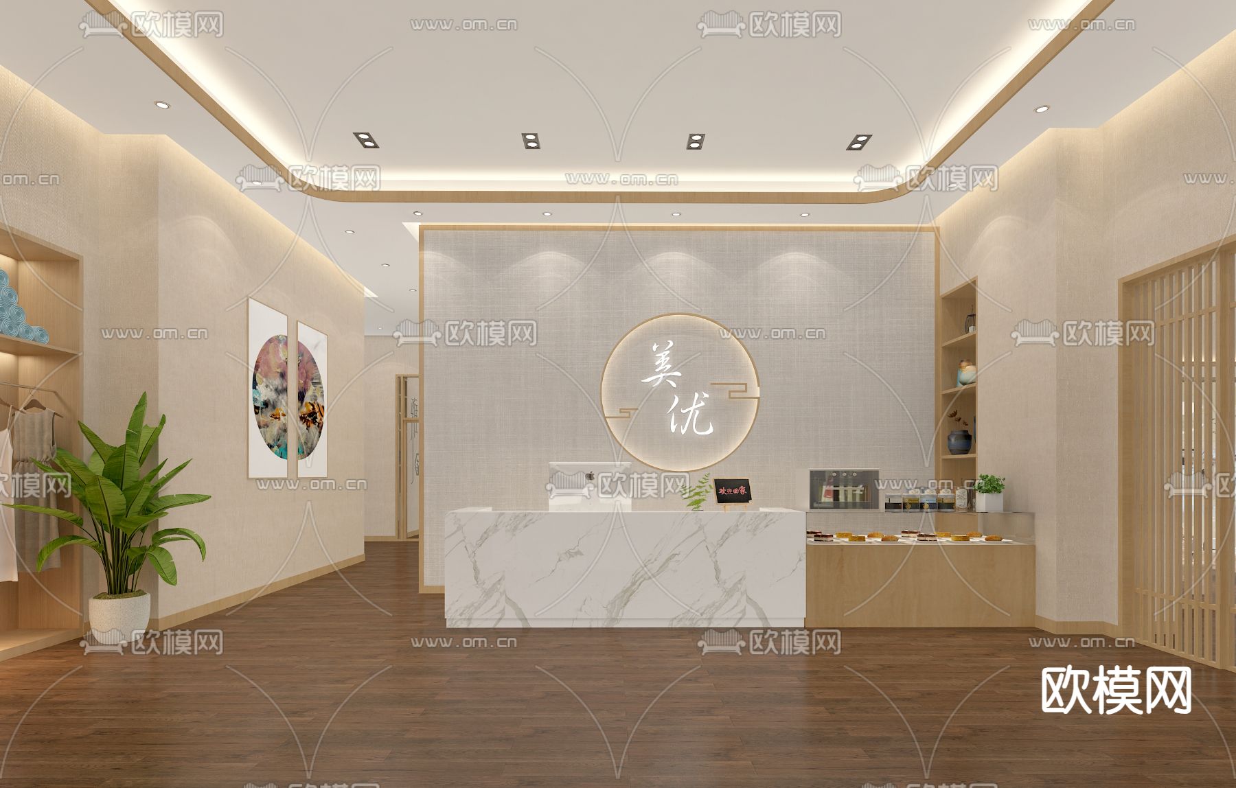 健身房 瑜伽室 普拉提3d模型下载（渲染图2）