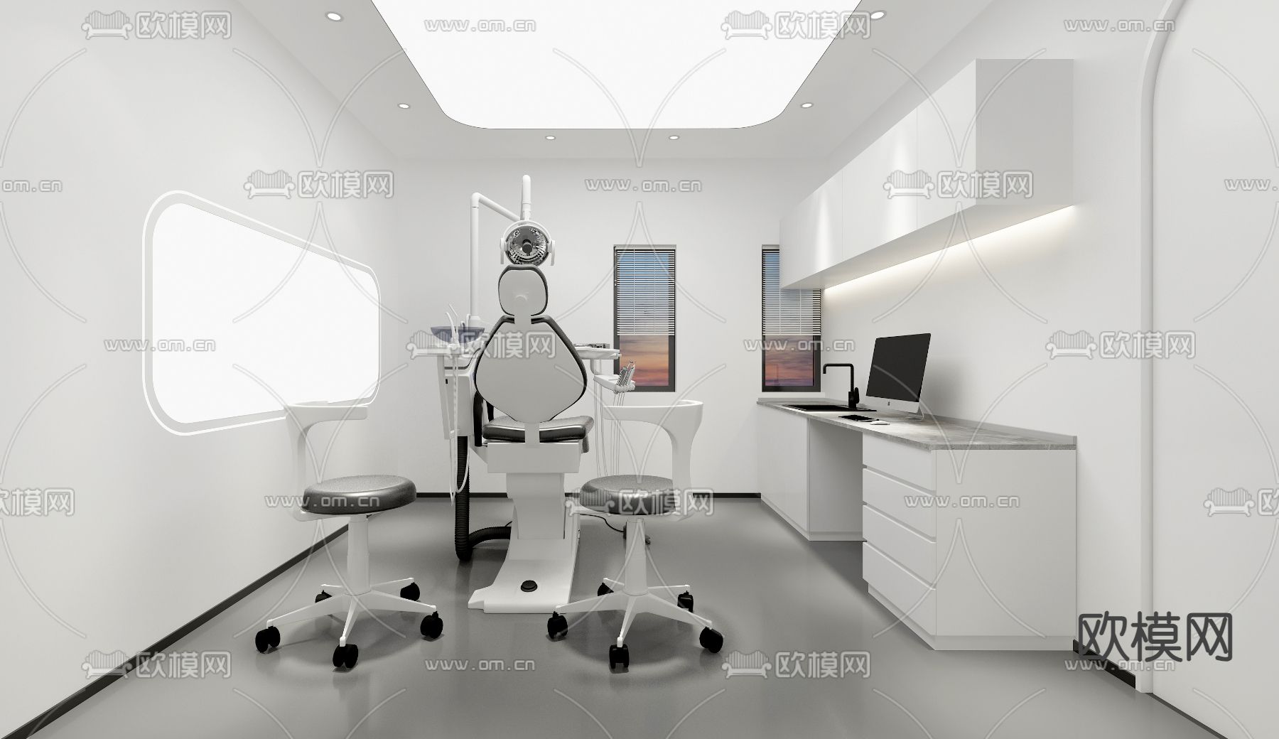 口腔医院 卫生院 诊所3d模型下载（渲染图2）