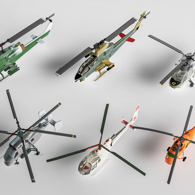  直升机 军事武器 直升飞机su模型 