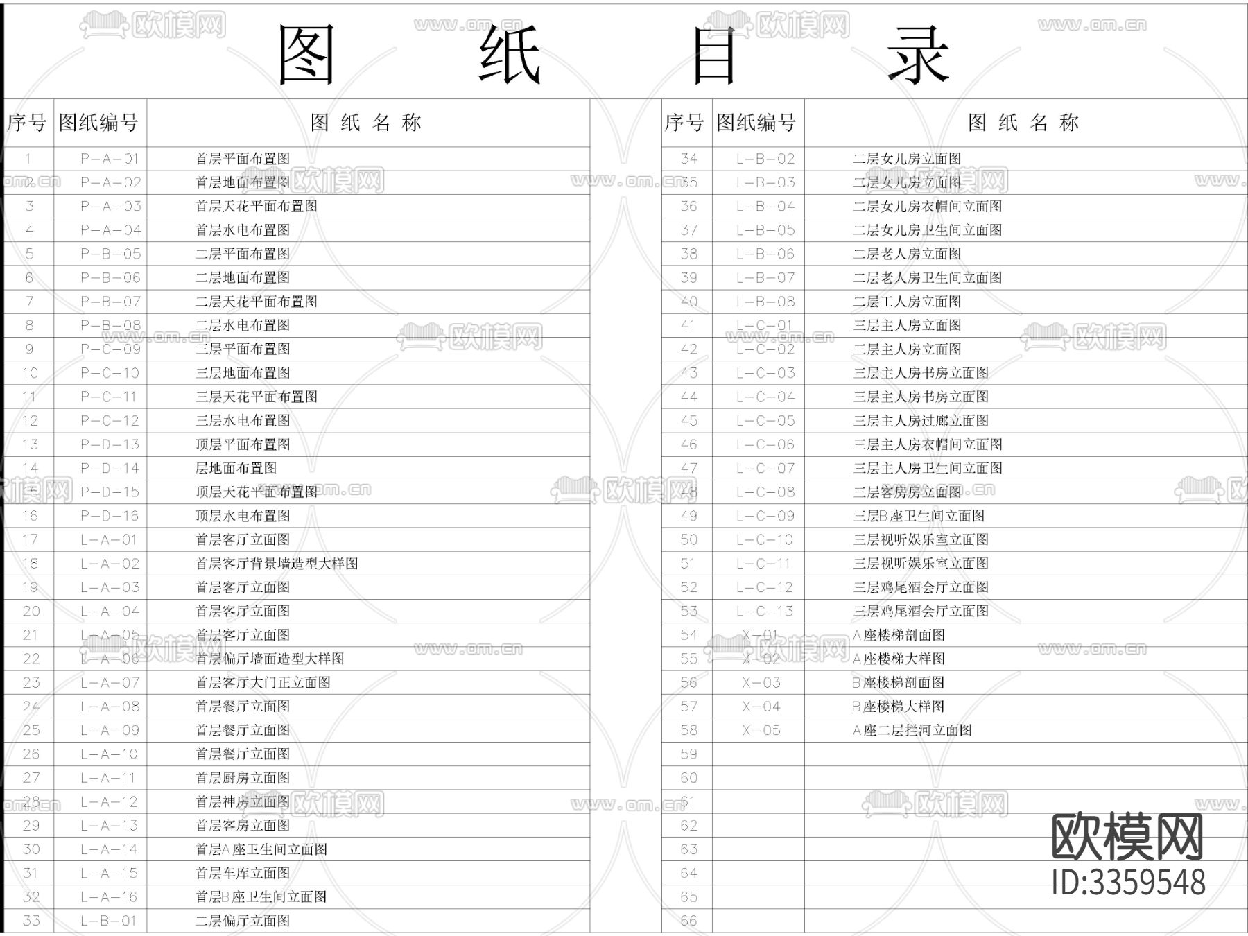 现代农村自建房建筑装修装饰 两层半三层自建别墅 私人住宅cad施工图下载（渲染图1）