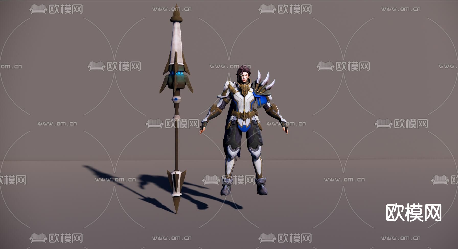 游戏人物su模型下载（渲染图3）