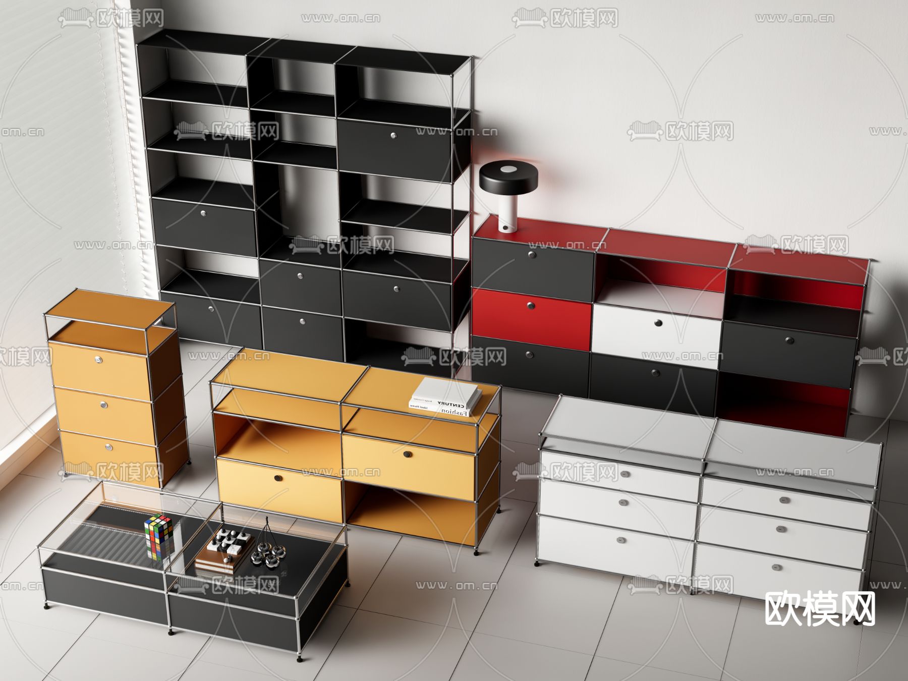 USM 储物柜 边柜3d模型下载