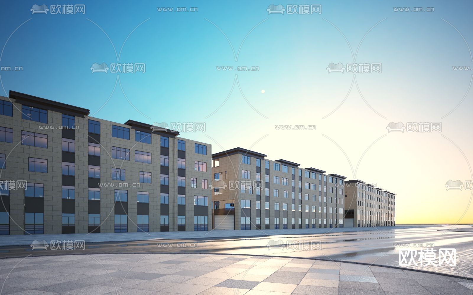 沿街农贸市场su模型下载（渲染图5）