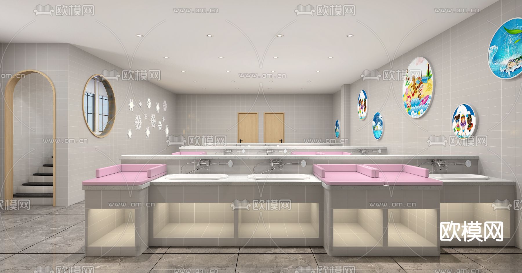 儿童母婴店 洗浴店3d模型下载（渲染图1）