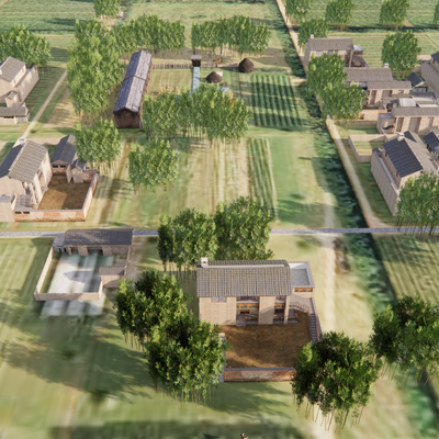  美丽乡村规划su模型 