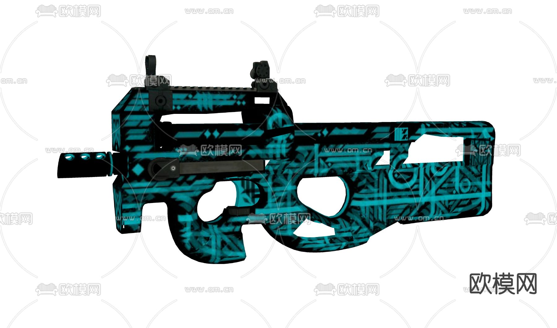 手枪玩具 儿童玩具 步枪su模型下载（渲染图1）