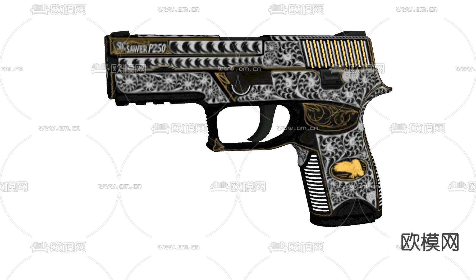 手枪玩具 儿童玩具su模型下载（渲染图1）