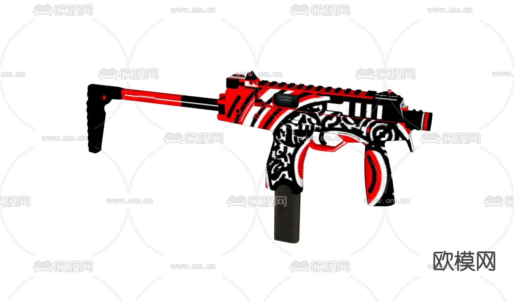 手枪玩具 儿童玩具 步枪su模型下载（渲染图1）