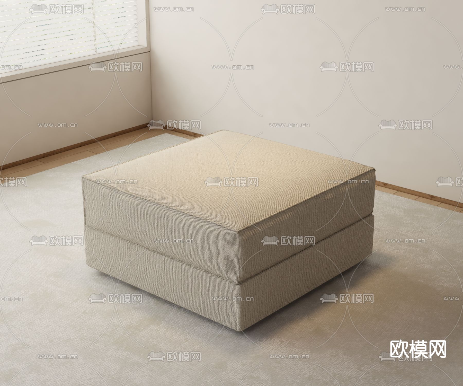 沙发凳 方形凳 豆腐沙发凳3d模型下载