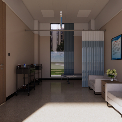  医院诊所 观察室 诊疗室su模型 