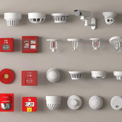  警报器 应急报警器 烟雾报警器su模型 