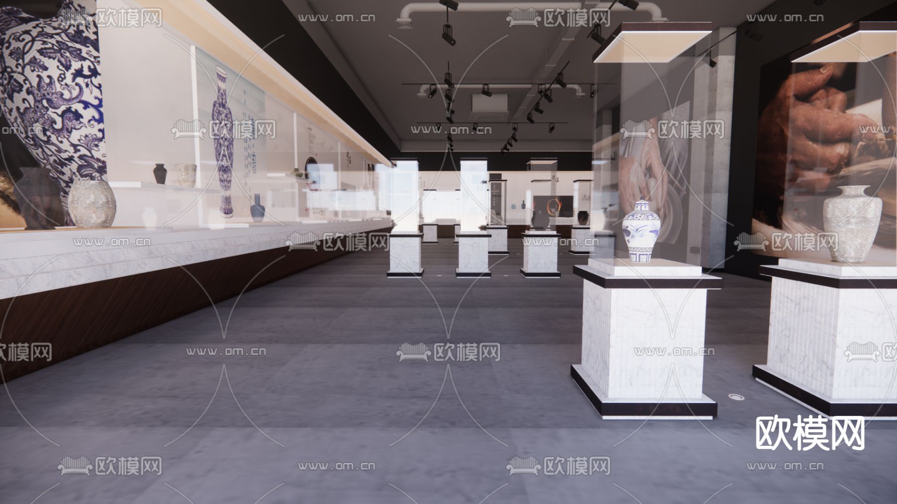 博物馆 展览馆su模型下载（渲染图2）