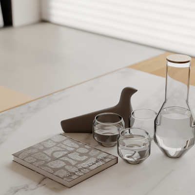  水杯 酒杯 书本su模型 