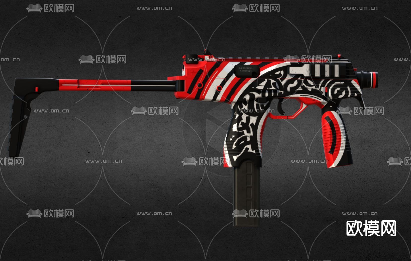 手枪玩具 儿童玩具 步枪su模型下载（渲染图2）
