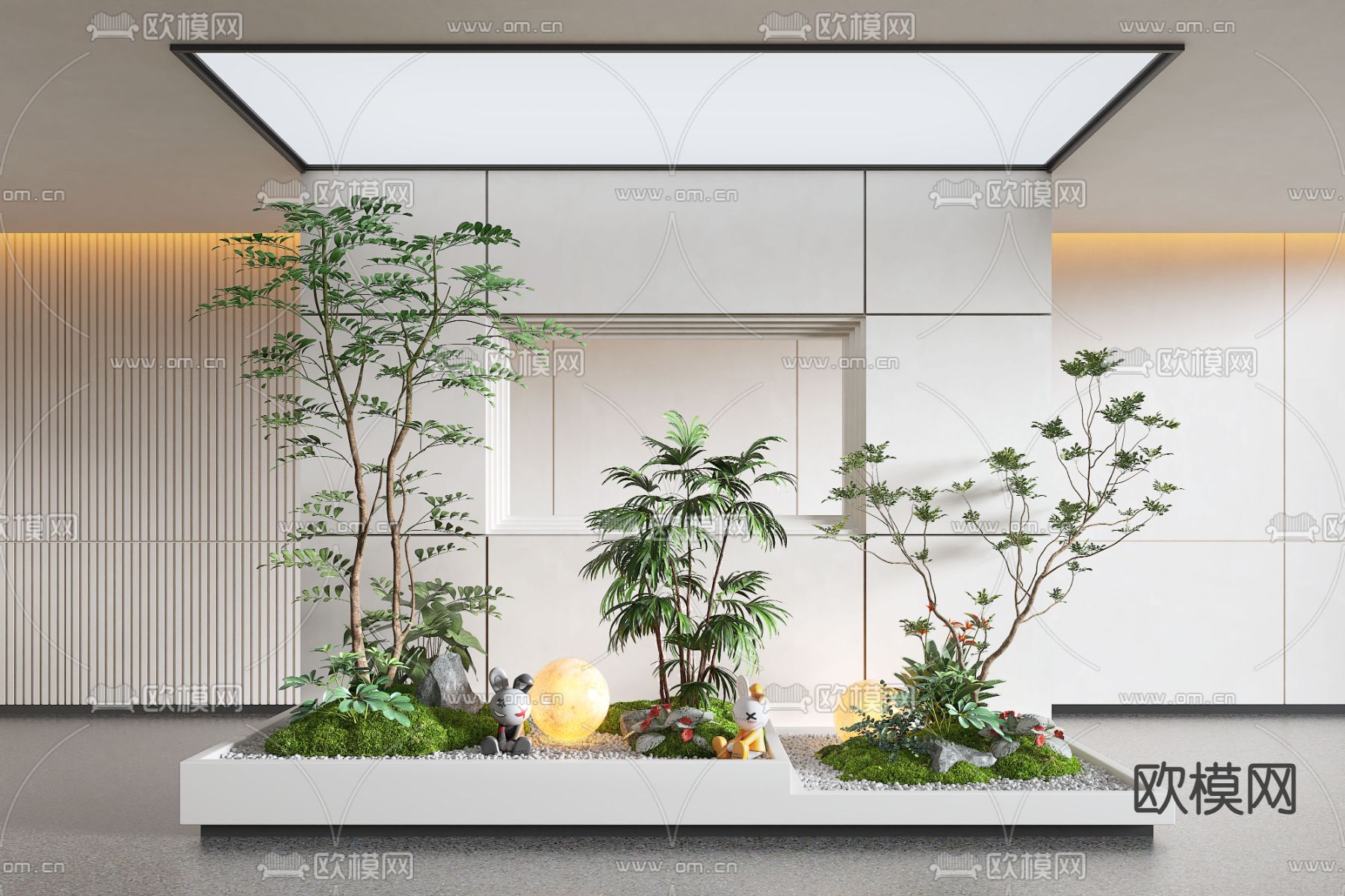 室内景观造景 绿植景观3d模型下载