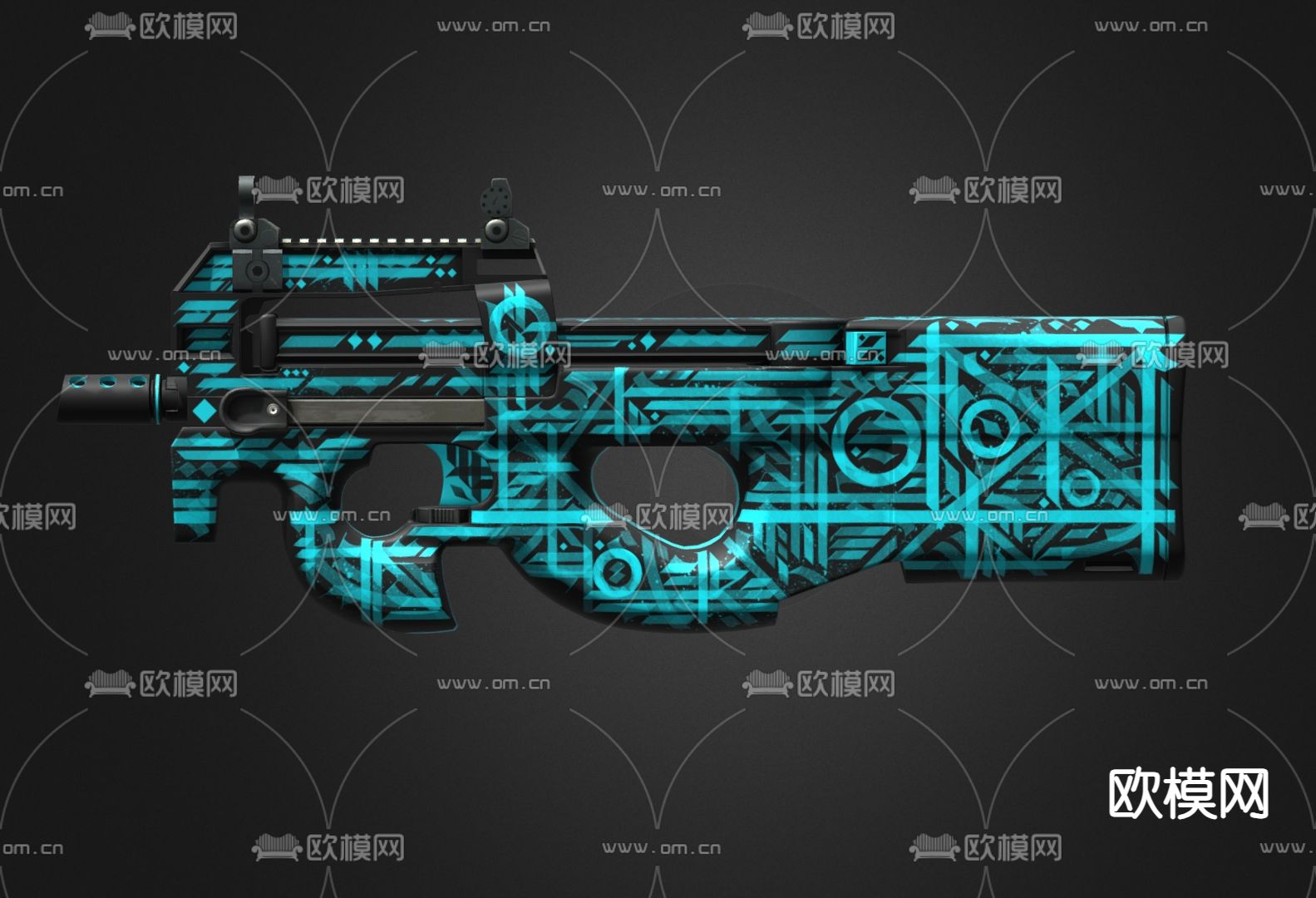 手枪玩具 儿童玩具 步枪su模型下载（渲染图2）