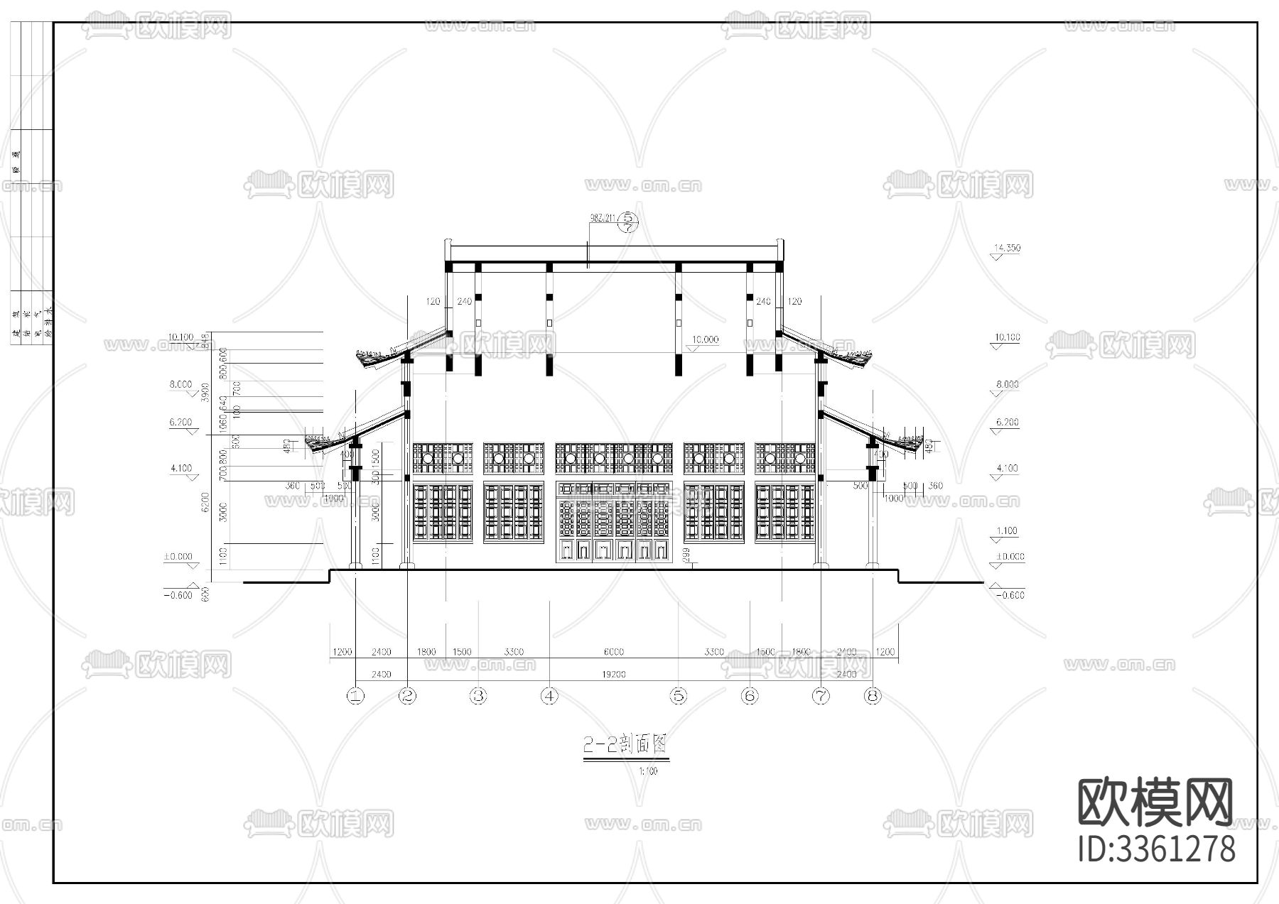 金殿CAD施工图下载（渲染图4）