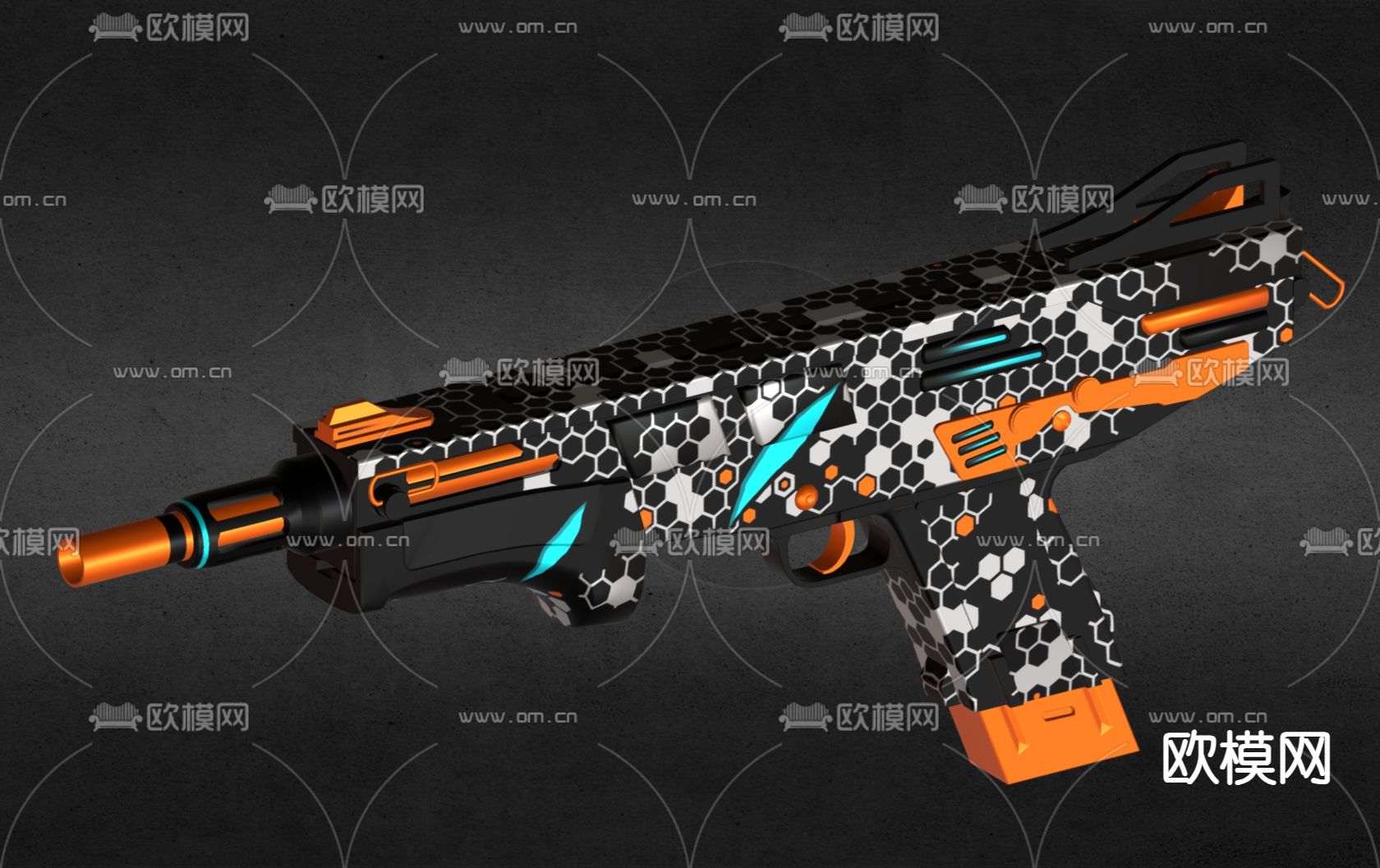 自动步枪 儿童玩具 玩具步枪su模型下载（渲染图2）