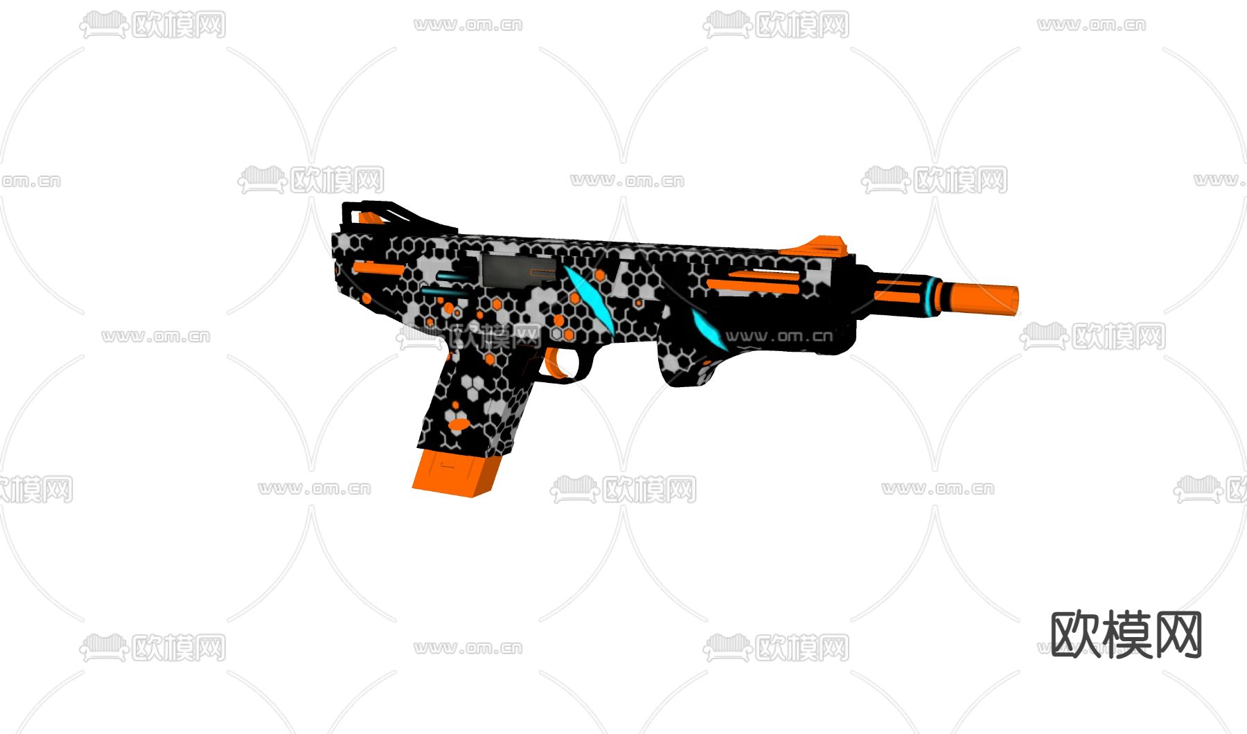 自动步枪 儿童玩具 玩具步枪su模型下载（渲染图1）