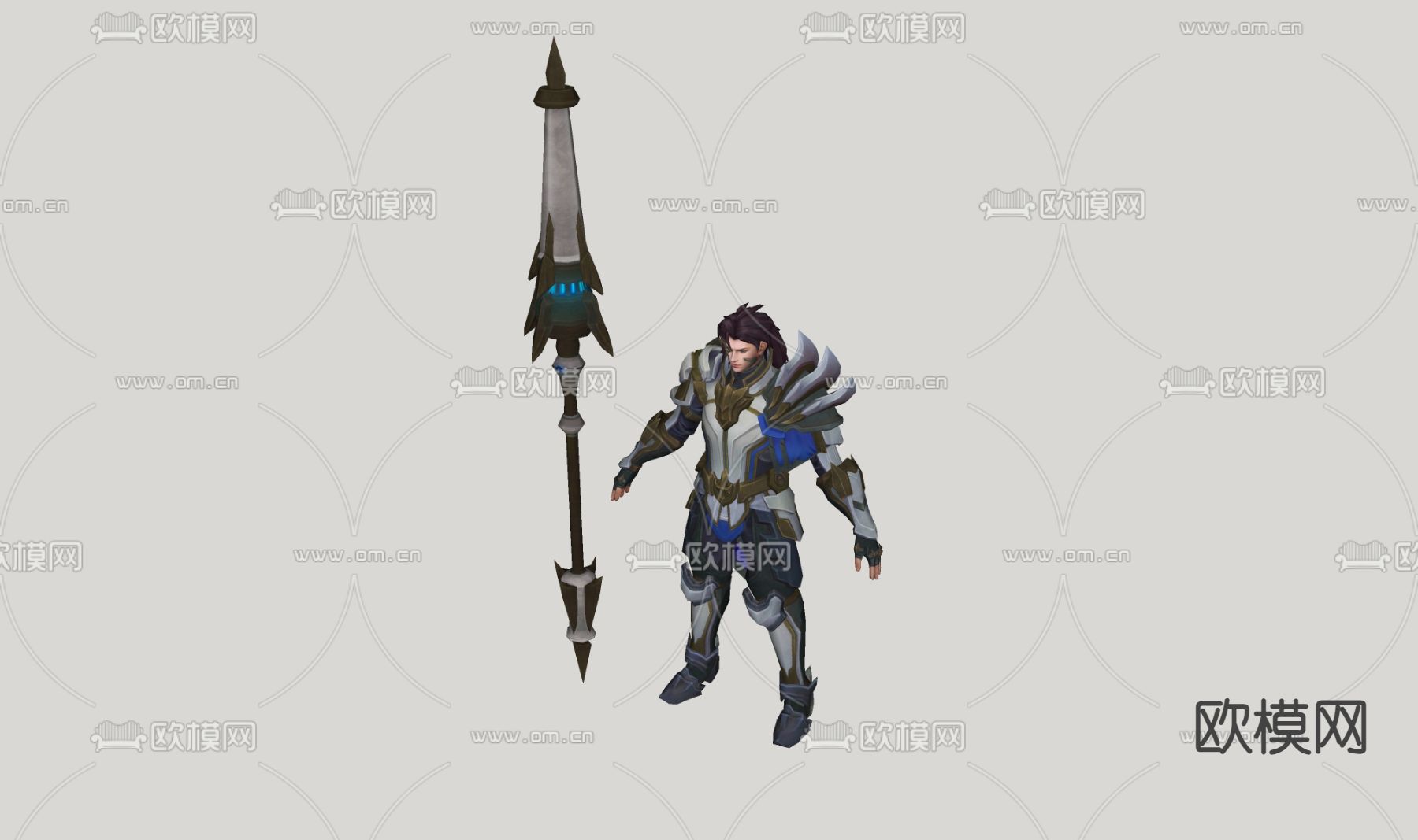 游戏人物su模型下载（渲染图1）