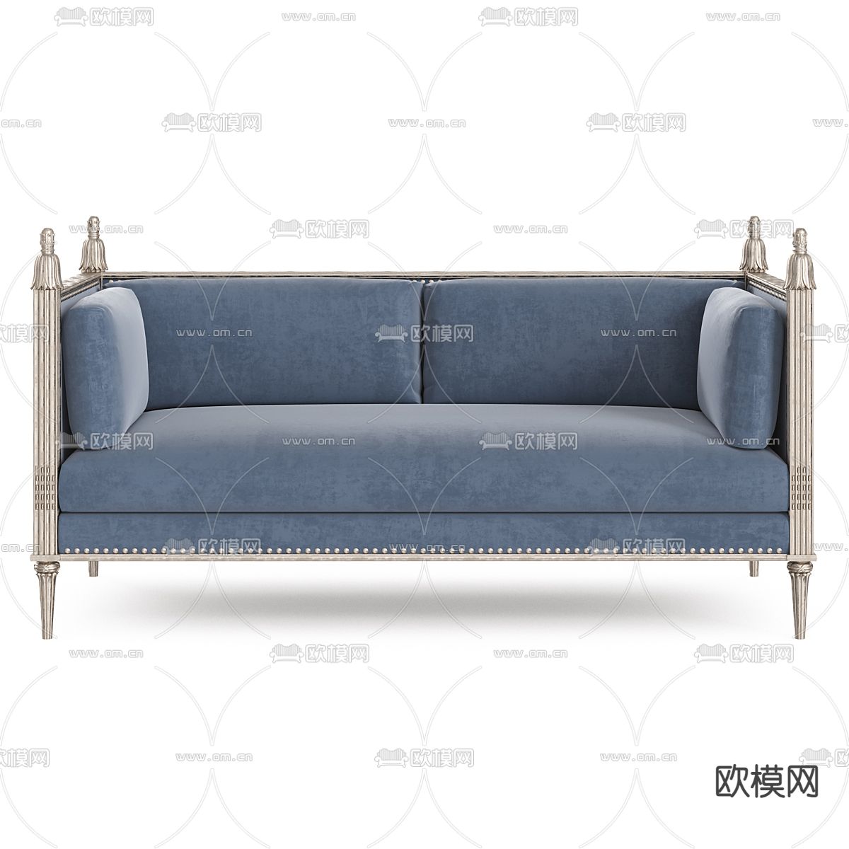 欧式双人沙发3d模型下载（渲染图3）