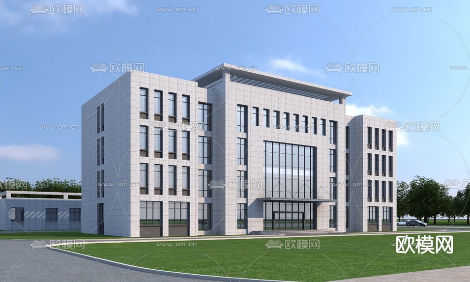 办公楼外观3d模型下载