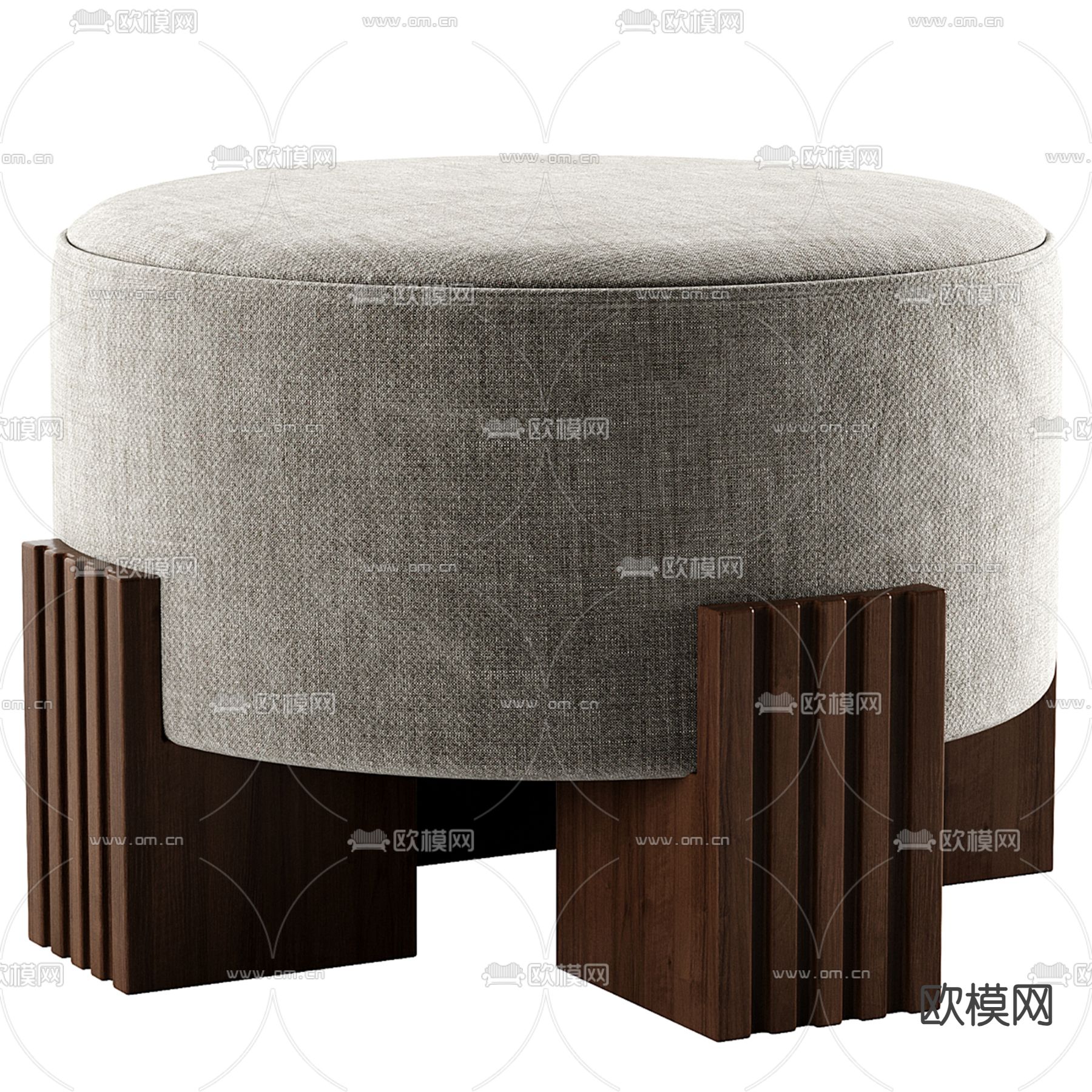Minotti 沙发凳 圆凳 矮凳3d模型下载（渲染图3）