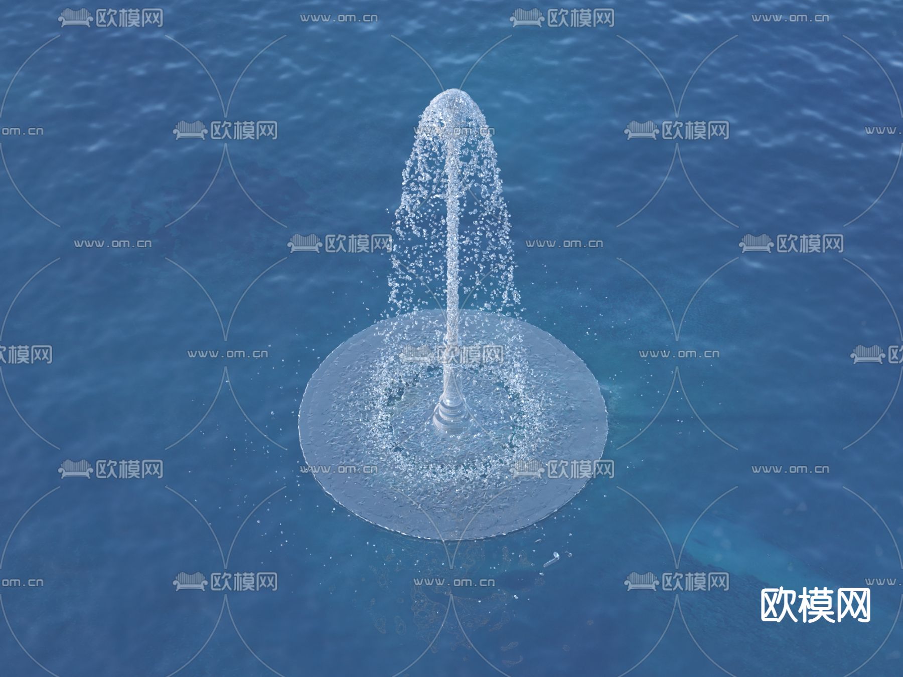 喷泉 涌泉 水景3d模型下载